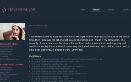 طراحی سایت طراحی گرافیک هستی خادمی